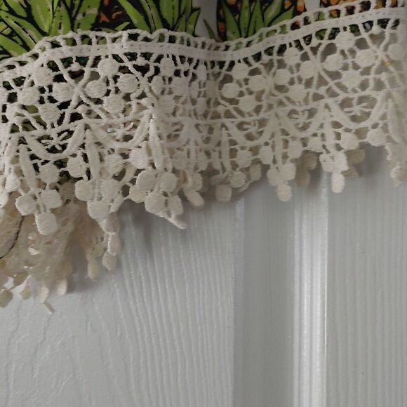 Steezyer  pineapple print  crochet trim sheer  Sz S - Picture 3 of 6